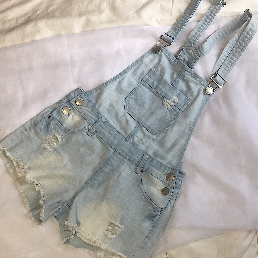 Light blue faded overalls size SMALL